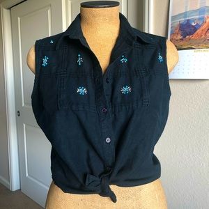 Southwest Beaded Button Down L